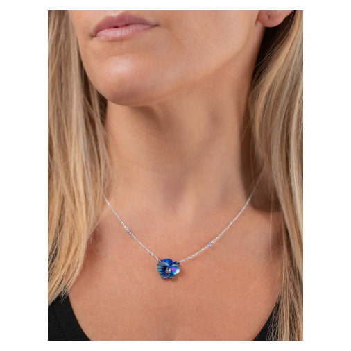 Holly Yashi Garden Pansy Pendant Necklace - Bonnie Blue