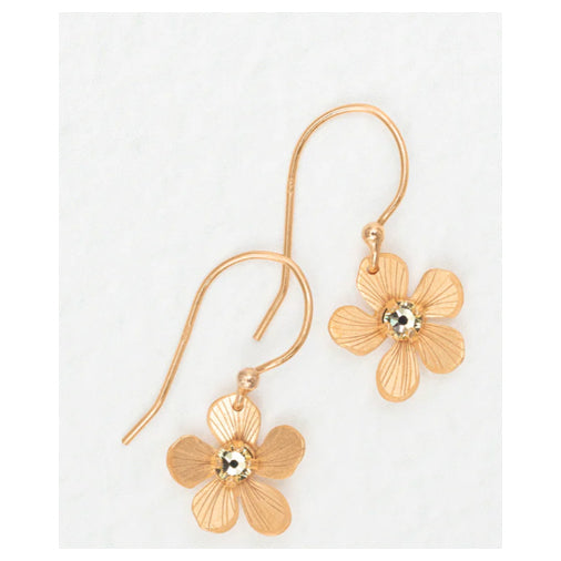Holly Yashi - Petite Plumeria Drop Earrings in Gold