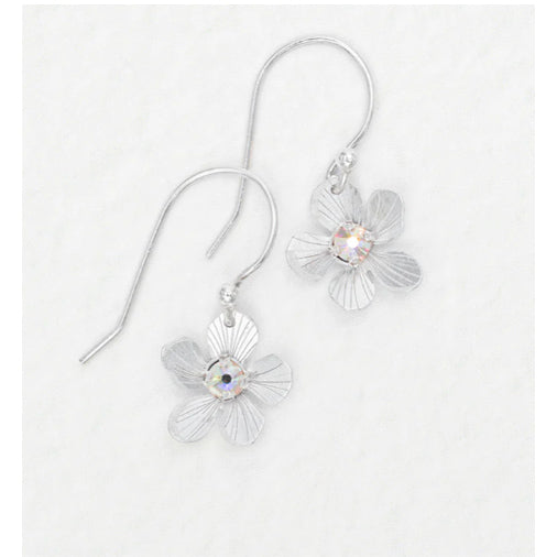 Holly Yashi - Petite Plumeria Drop Earrings in Silver