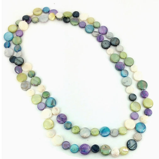 Sea Lily -Purple Confetti Single Strand Mother-of-Pearl Necklace