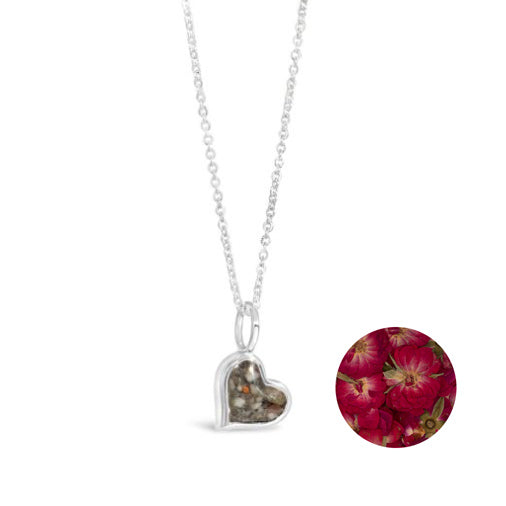 Dune - Heart Necklace - Rose Flower Petals