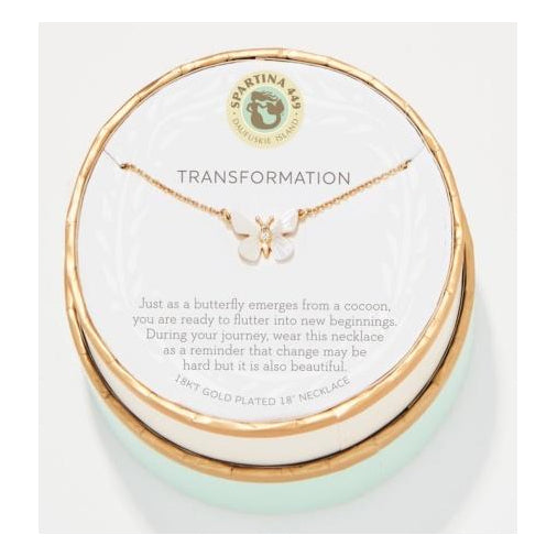 Spartina: Mother of Pearl Monarch Necklace Gold