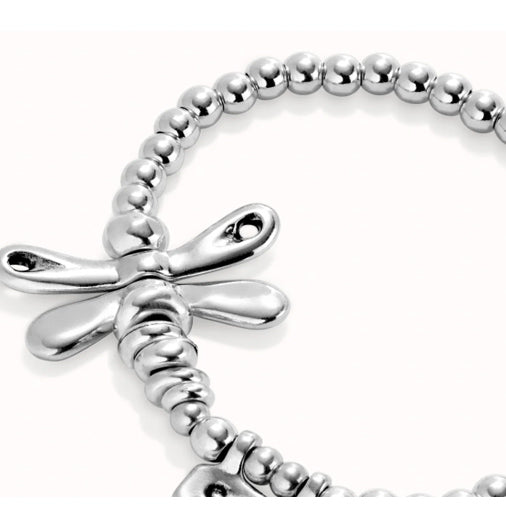Uno de 50 - Silver "Ser Rebelde" Dragonfly Stretch Bracelet