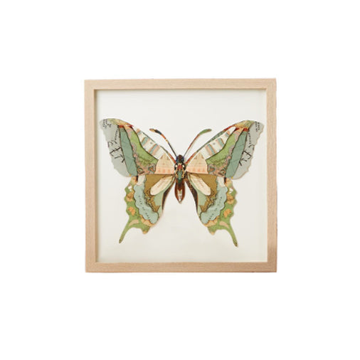 Twos Company Butterfly Paper Collage Wall Art