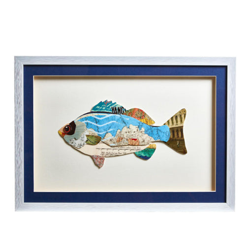 Fish Paper Collage Wall Art