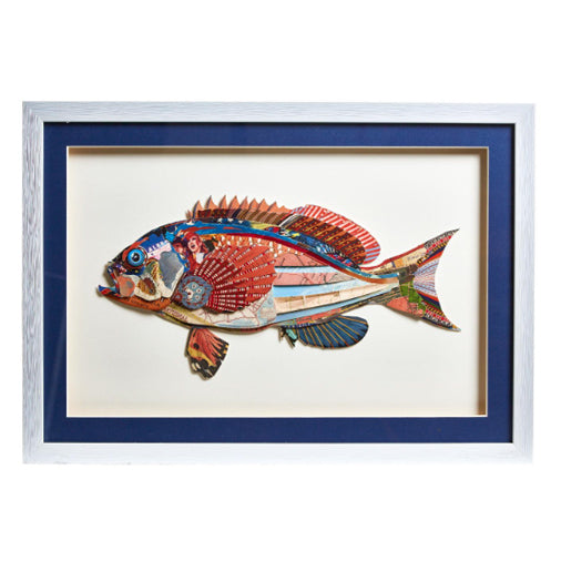 Fish Paper Collage Wall Art