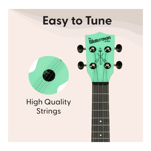 Sea Foam Green Soprano Waterman Ukulele - Kala Brand