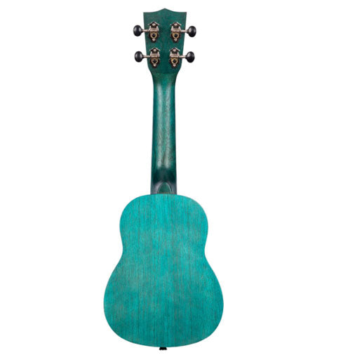 Kala Brand Watercolor Meranti Soprano Ukulele - Ocean Blue