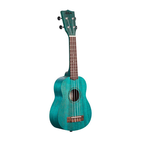 Kala Brand Watercolor Meranti Soprano Ukulele - Ocean Blue
