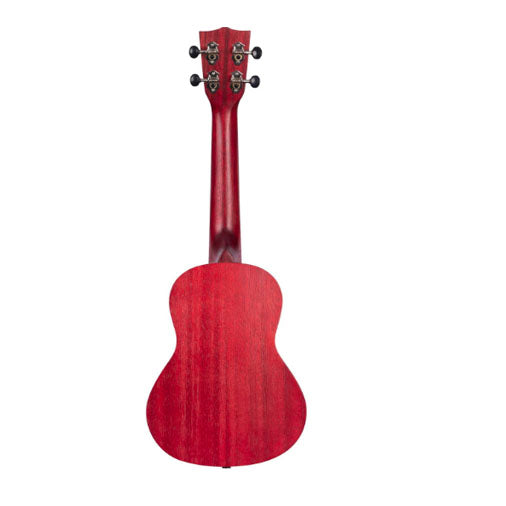 Kala Brand Watercolor Meranti Soprano Ukulele - Red