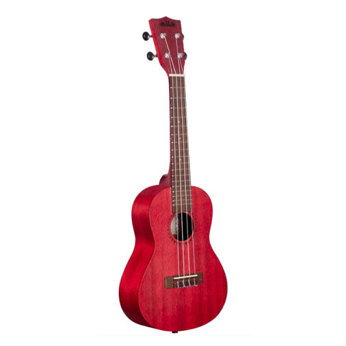 Kala Brand Watercolor Meranti Soprano Ukulele - Red