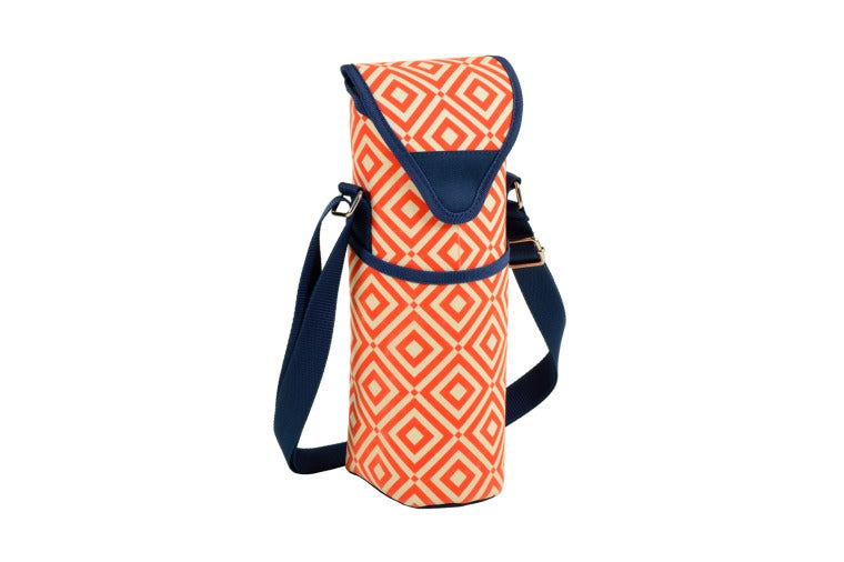 Picnic at Ascot - Single Bottle Cooler Tote - Diamond Orange