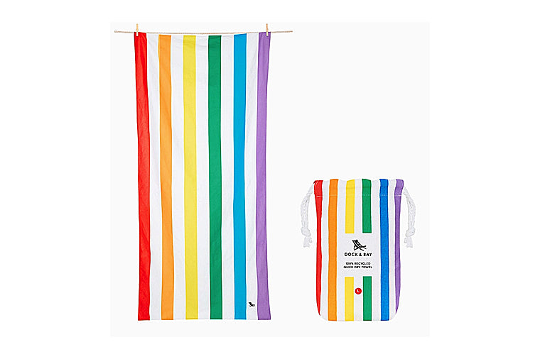 Dock and Bay Extra Large Rainbow Beach Towel