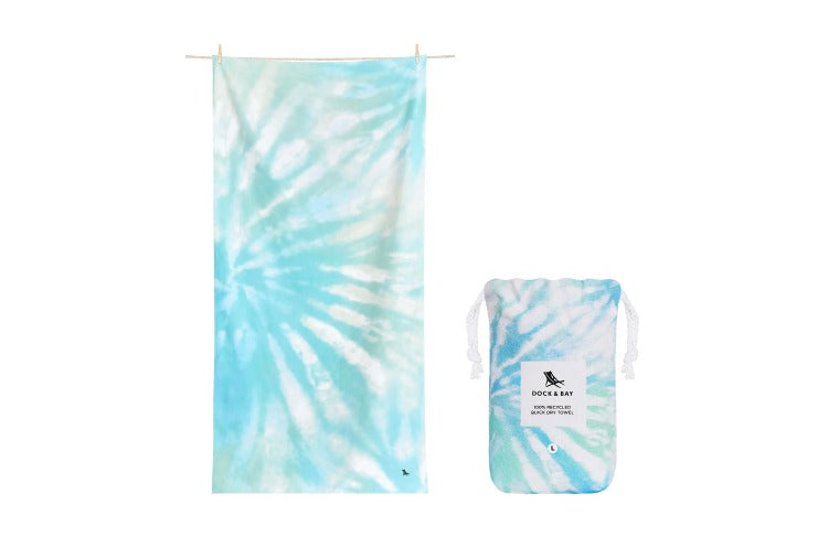 Dock and Bay - Tie Dye Swirled Seas Beach Towel, Large