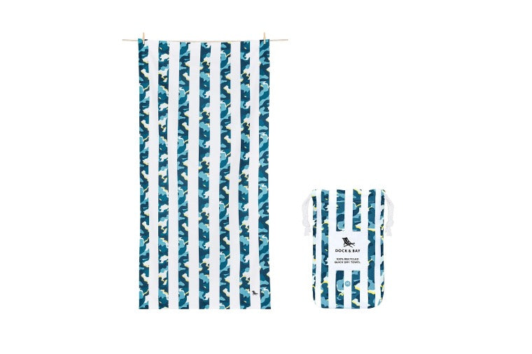 Dock and Bay - Cool Camo Kids Beach Towel, Medium