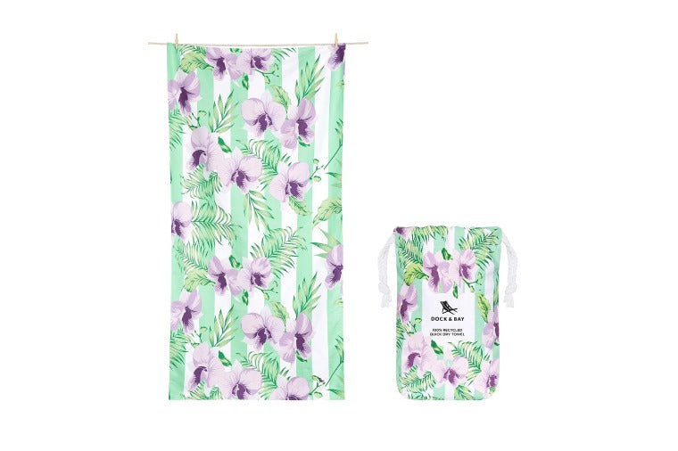Dock and Bay - Orchid Utopia Beach Towel, Large