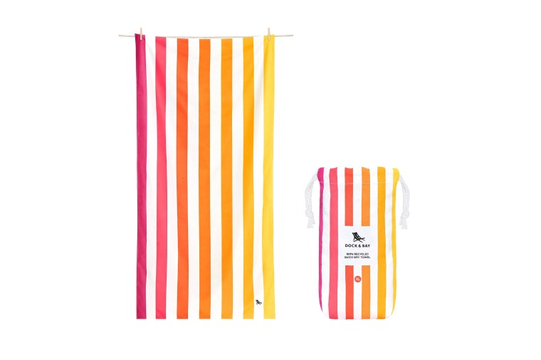 Dock and Bay - Peach Sunrise Beach Towel, Extra Large