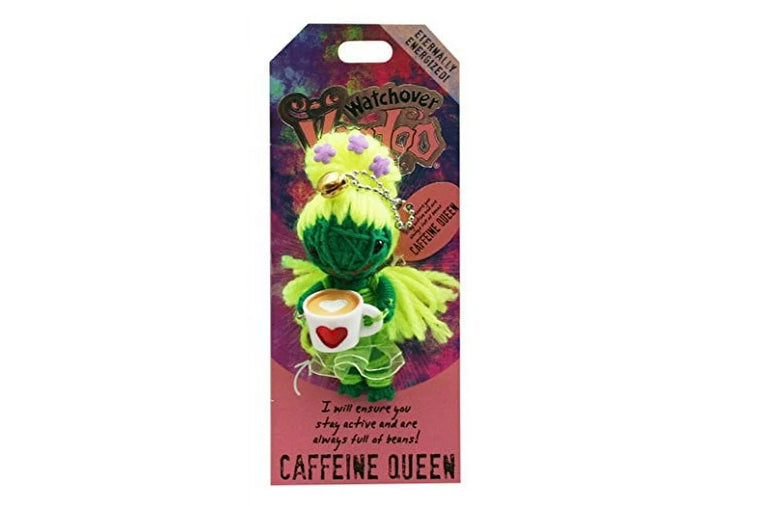 Caffeine Queen Watchover Voodoo Doll Keychain