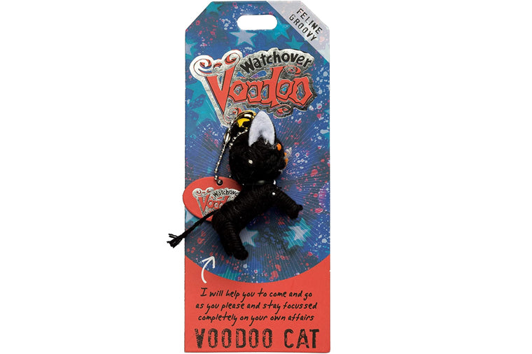Voodoo Cat Watchover Voodoo Doll Keychain