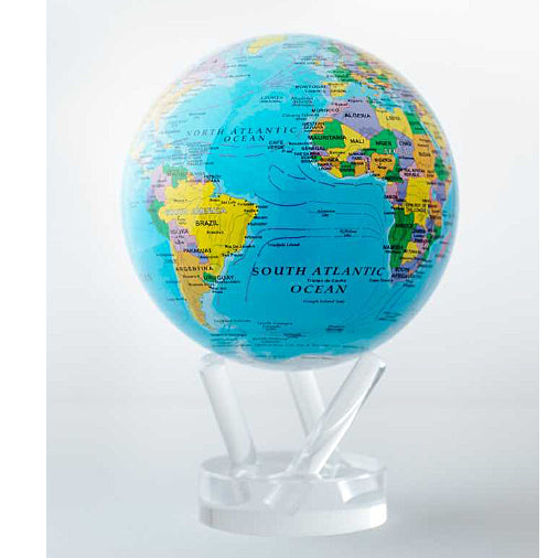 Blue Political Map MOVA Globe - 6"