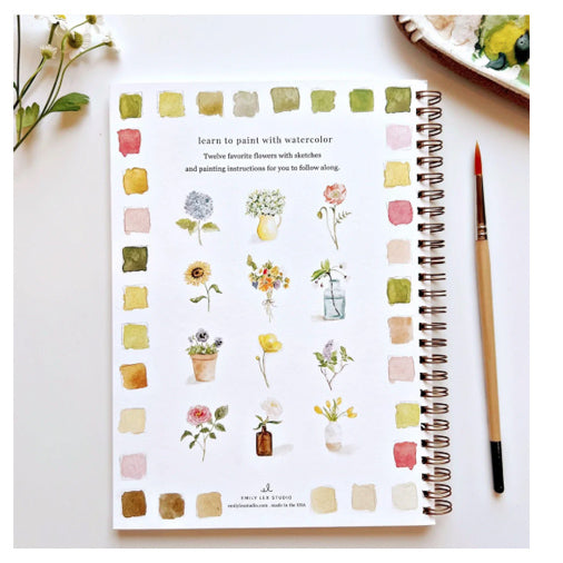 Flowers Watercolor Workbook
