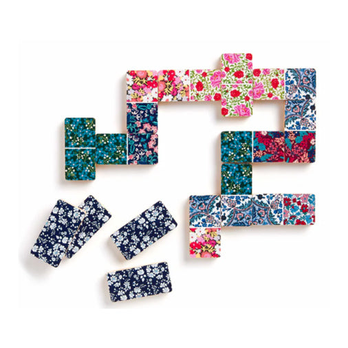 Liberty Floral Wood Domino Set