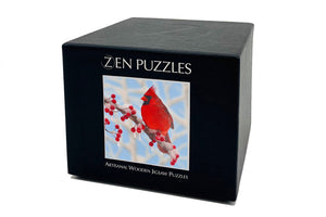 Winter Cardinal Teaser Puzzle - Zen Art