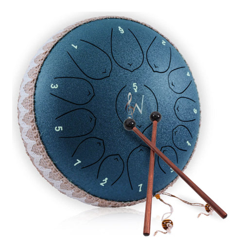 Wise Harmony 12 inch Steel Tongue Drum, Navy