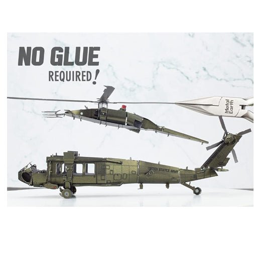 UH-60 Black Hawk Helicopter 3D Metal Model Kit