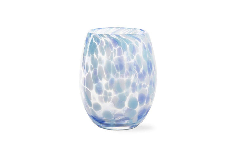 Confetti Wine Glass Light Blue- TAG