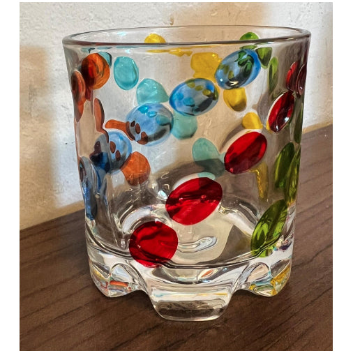 Spinning Whiskey Glass — Dots