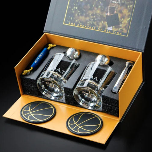 Whiskey Basketball Glasses, Set of 2 Gift Set