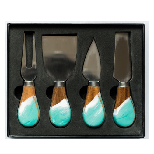 Lynn & Liana Cheese Knife Set, Caribbean Blue