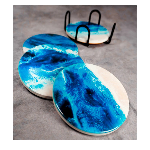 Ceramic Resin Coasters- Ocean Vibes