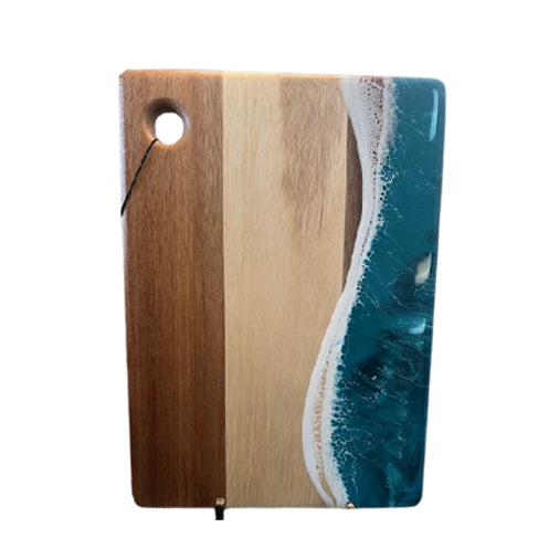 Small Acacia Cheese Board - Ocean Vibes