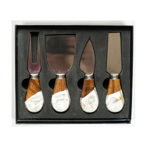 Lynn & Liana Cheese Knife Set Gold Quartz