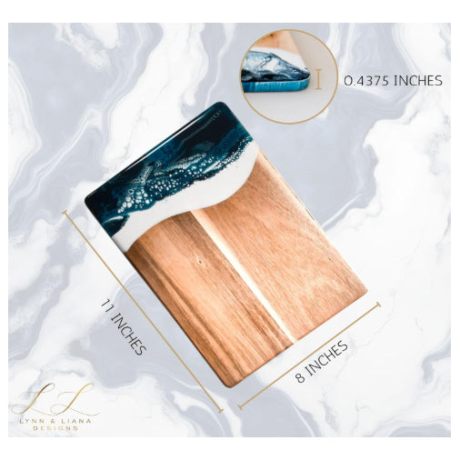 Lynn & Liana Date Night Resin Board, Navy