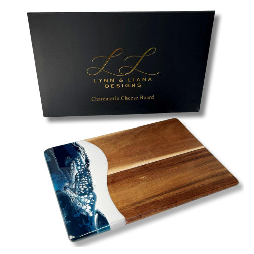 Lynn & Liana Date Night Resin Board, Navy