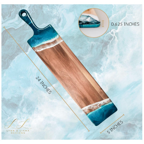 Lynn & Liana Baguette Acacia Resin Board