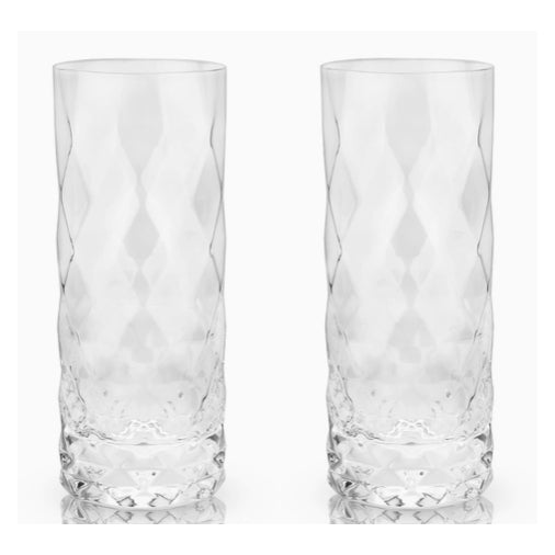Gem Crystal Highball Tumblers Set of 2