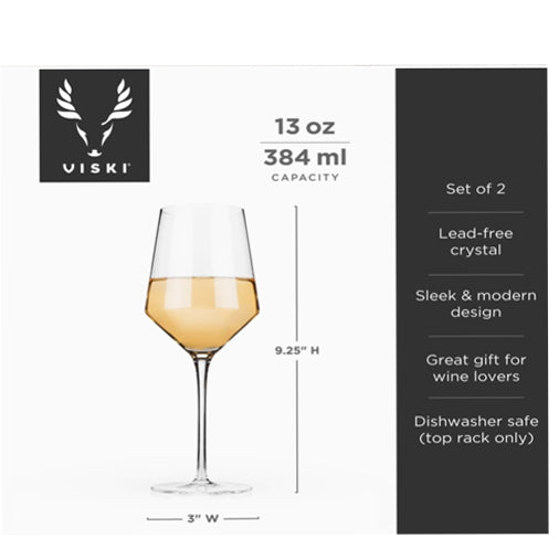 Raye™ Angled Crystal Chardonnay Glasses Set of 2