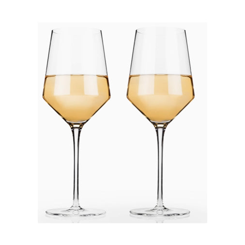 Raye™ Angled Crystal Chardonnay Glasses Set of 2
