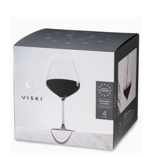 Reserve Inez European Crystal Burgundy Glasses Set of 4