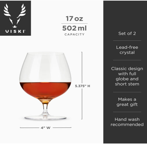 Raye™ Crystal Wingback Brandy Glasses Set of 2