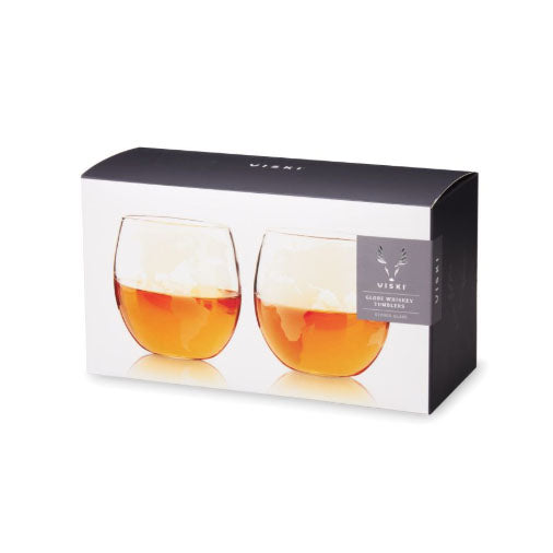 Globe Whiskey Tumblers by, Set of 2