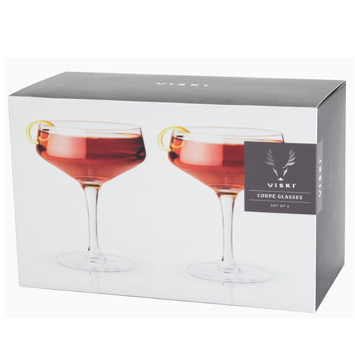 Raye™ Angled Crystal Coupe Glasses Set of 2