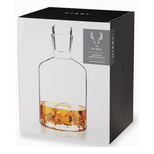 Pacific Northwest Mountain Themed Crystal Liquor Decanter
