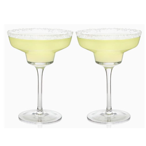 Raye™ Angled Crystal Margarita Glasses Set of 2