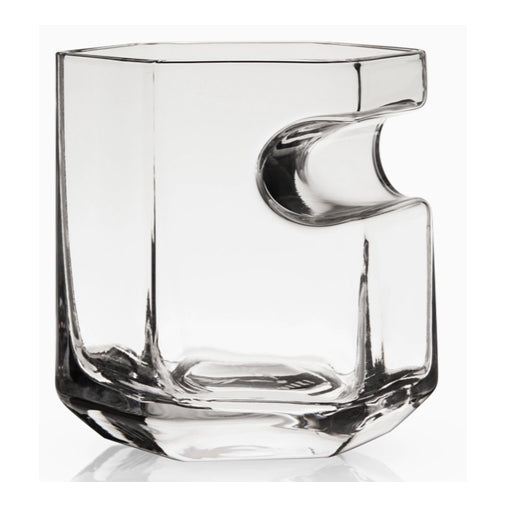 Crystal Whiskey Glass with Built in Cigar Holder