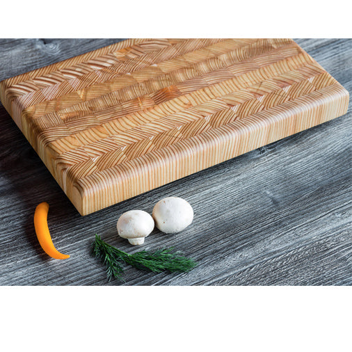 Small One Hander Larch Wood Cutting Board